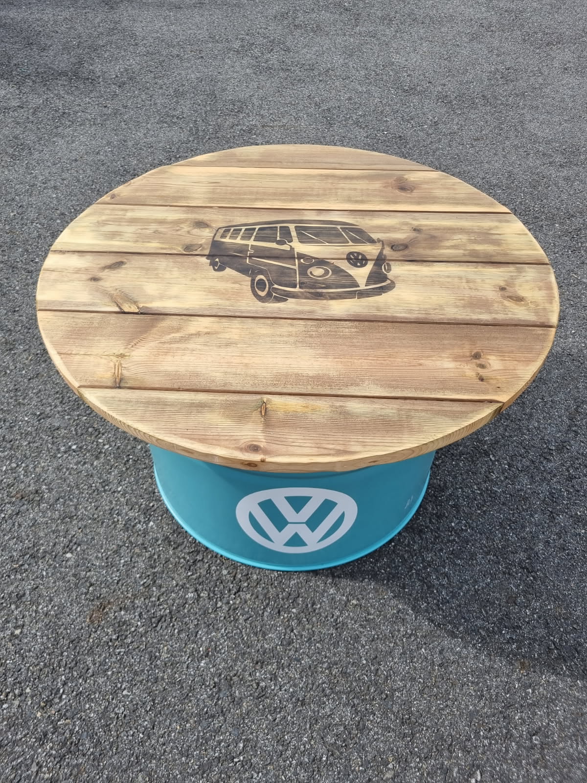Table basse Volkswagen plateau 80cm